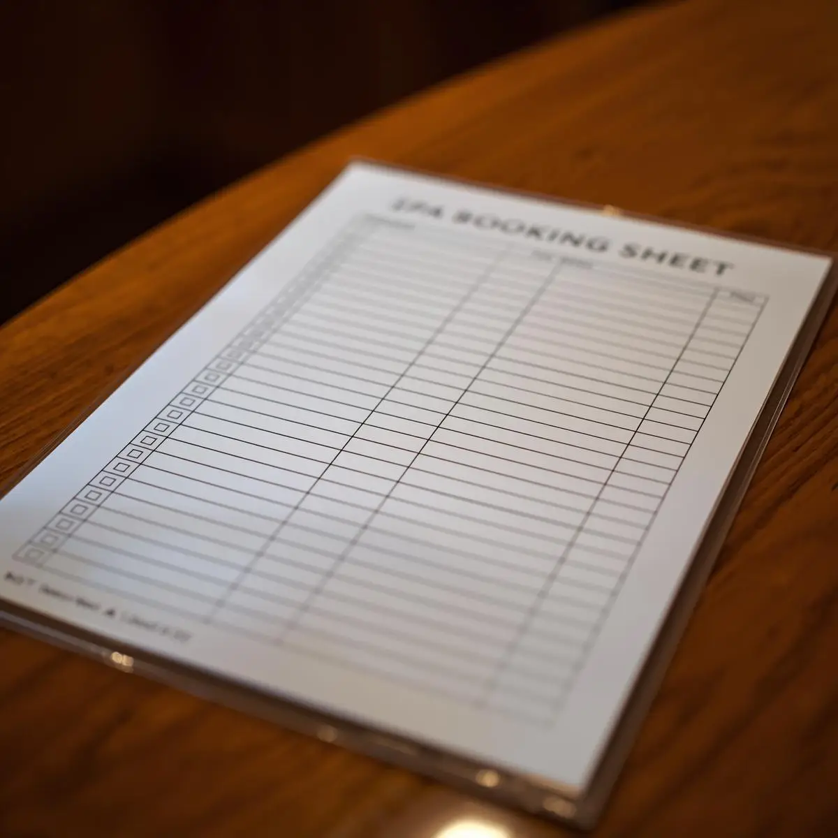 empty spa booking sheet vietnam.jpg